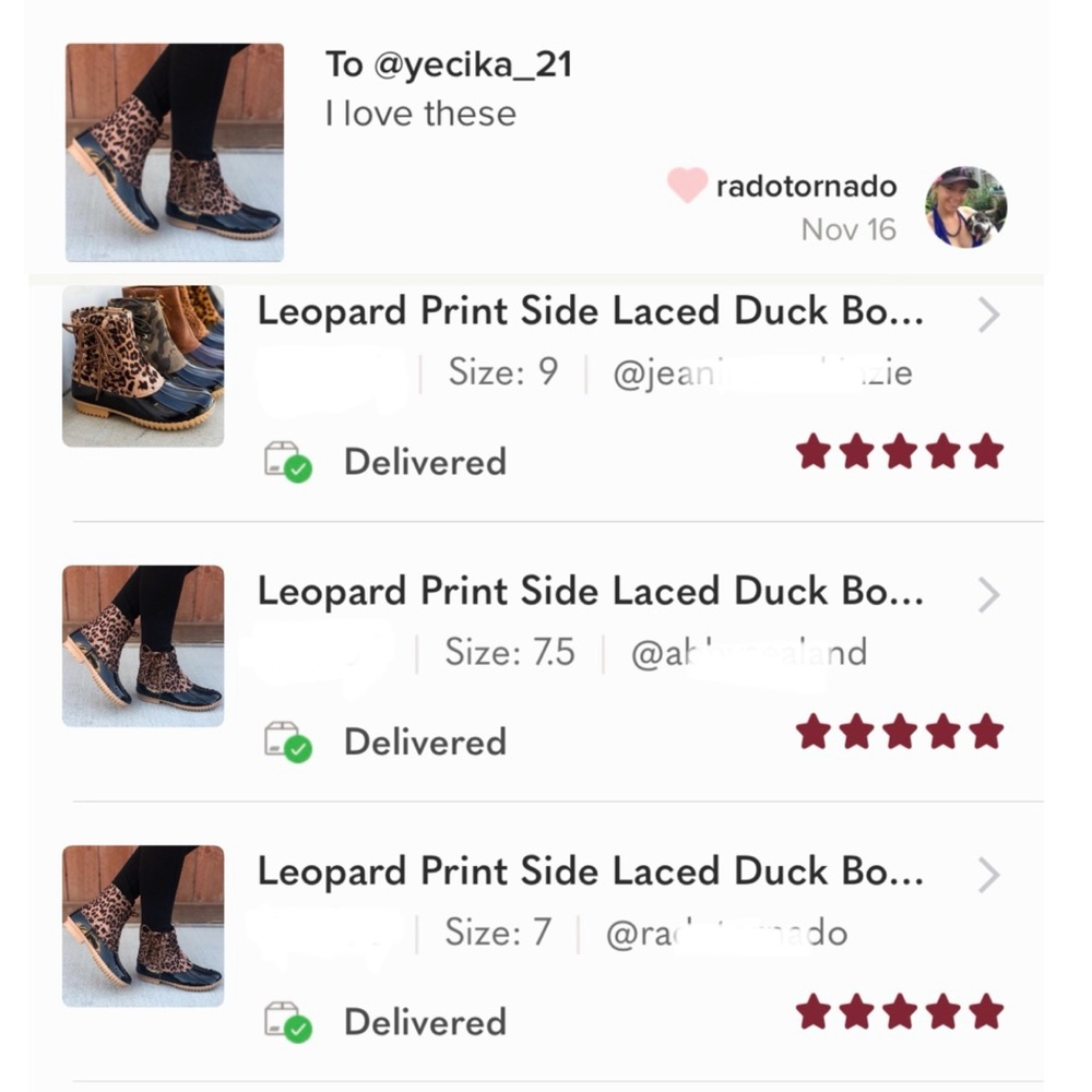 Leopard Print Side Laced Duck Boots - Picture 7 of 9